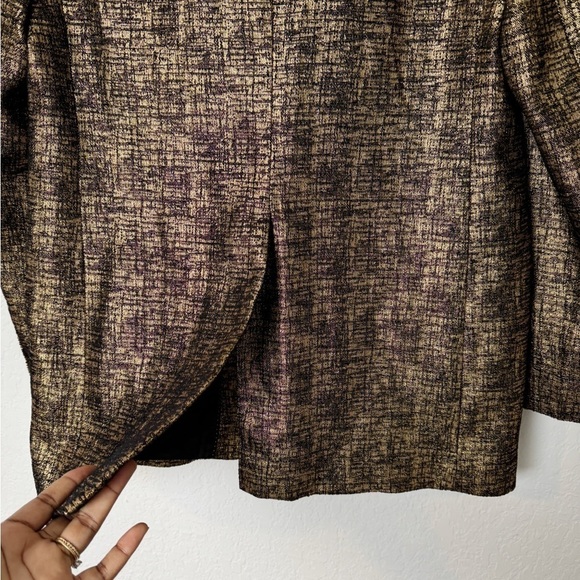 Dries Van Noten Blanchet One-Button Metallic Blazer - Picture 14 of 15